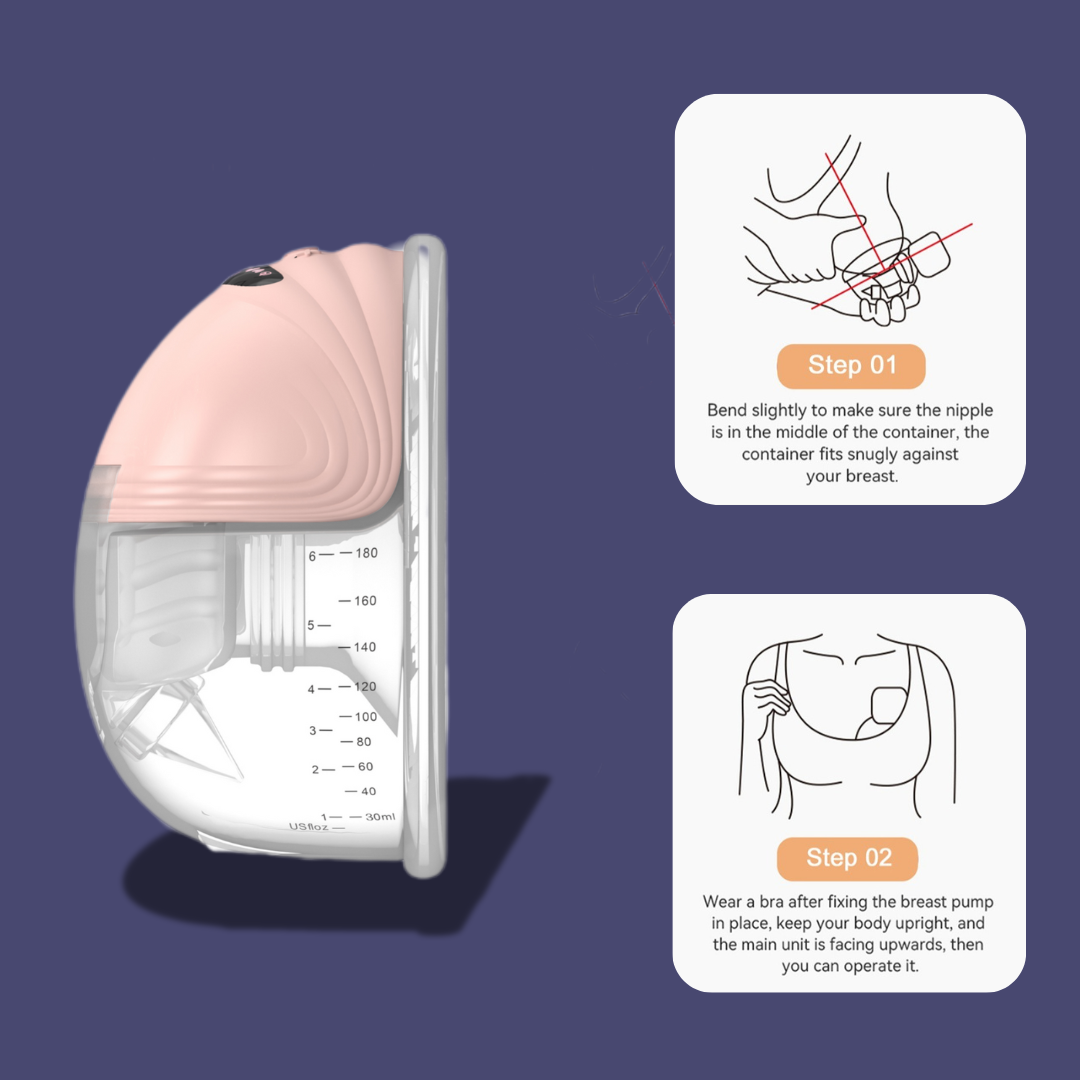 Mamify MaxiMilk pump – Ultra-Silent Hands-Free Electric Pump with Comfort Milk Collector and 24mm Flange