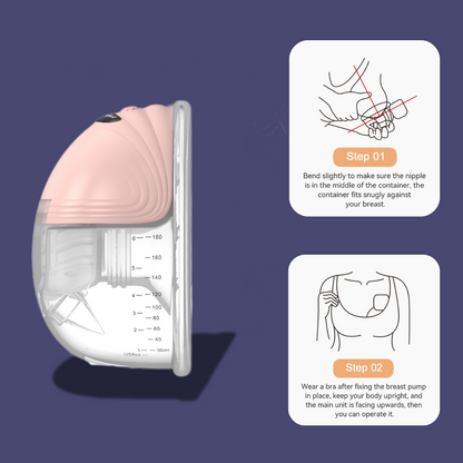 Mamify MaxiMilk pump – Ultra-Silent Hands-Free Electric Pump with Comfort Milk Collector and 24mm Flange